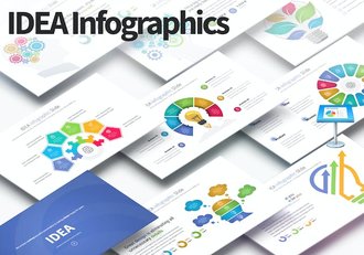 创意多色彩信息图表keynote模板 - 顶尖PPT