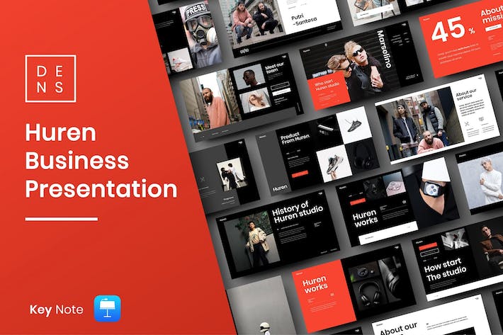 红色商务企业营销宣传Keynote模板 Retry - 顶尖PPT