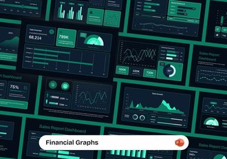 科技风格数据图形图表PPT模板 - 顶尖PPT