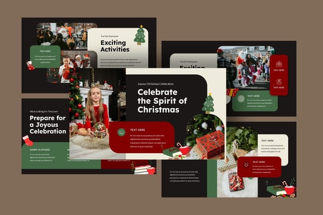 圣诞节日活动策划黑暗版Keynote模板 - 顶尖PPT