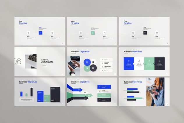 极简主义商务计划书PPT模板 - 顶尖PPT