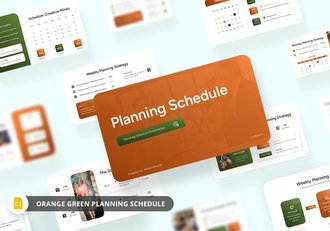 橙色绿地规划项目时间表PPT安排模板 - 顶尖PPT
