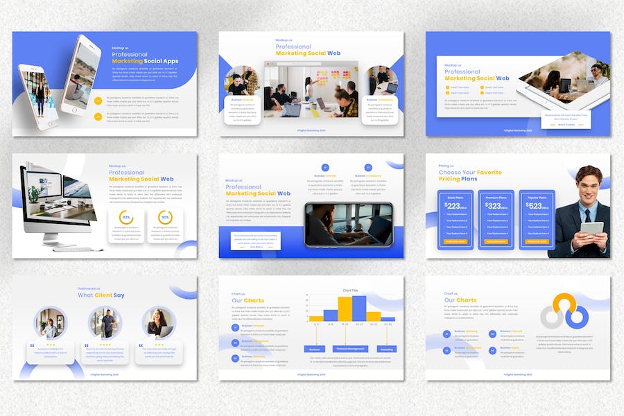 数字营销推广策略方案展示PPT模板 - 顶尖PPT