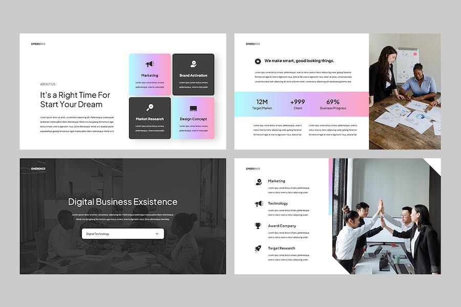 现代商务企业项目方案Keynote模板 - 顶尖PPT