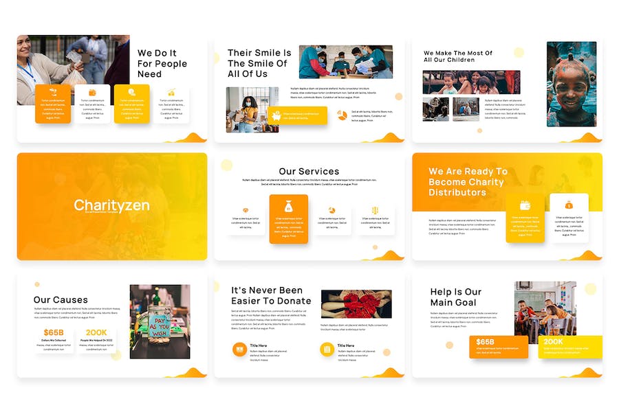 慈善机构文案展示宣传PPT模板 - 顶尖PPT