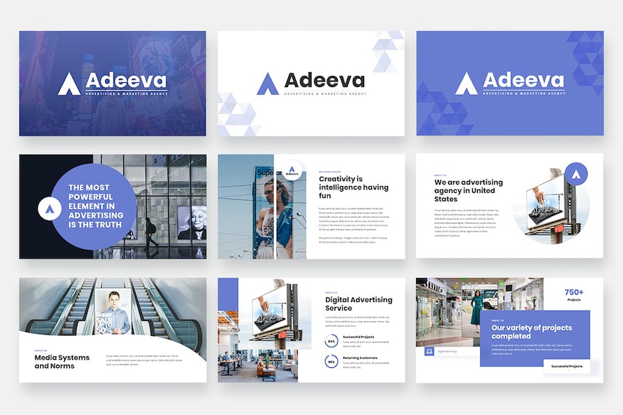 广告行业业务展示PPT模板 - 顶尖PPT