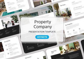 简洁风格物业公司注册Keynote模板 - 顶尖PPT