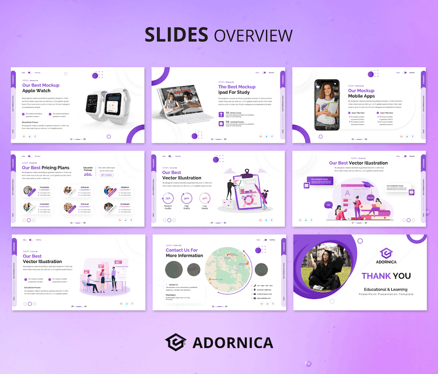 欧美大学教育机构介绍演示PPT模板 - 顶尖PPT