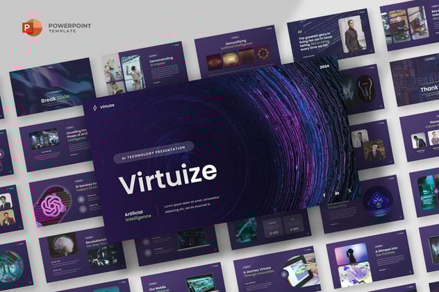 AI人工智能PPT幻灯片模板 - 顶尖PPT