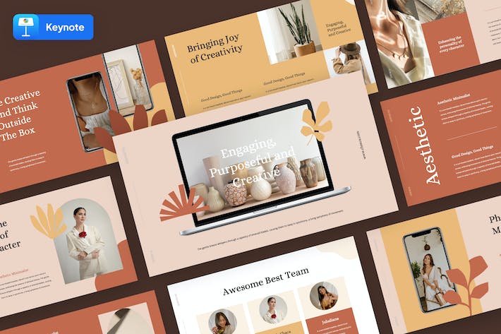 审美艺术设计风格展示讲座Keynote模板 - 顶尖PPT