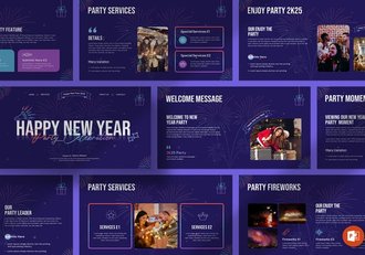 新年快乐PowerPoint模板 - 顶尖PPT