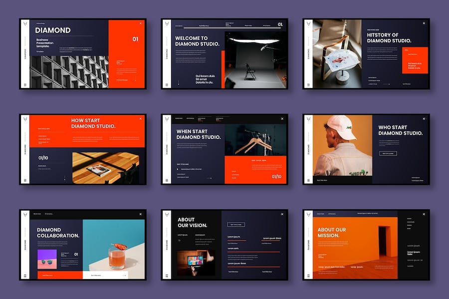 大气摄影图片展示项目营销策划多用途PPT模板 - 顶尖PPT