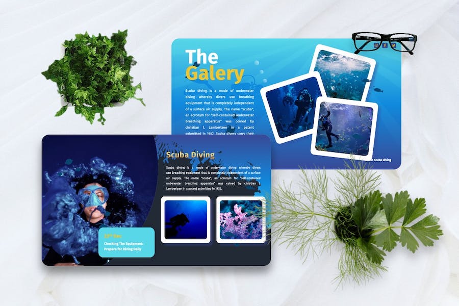 潜水运动水上活动推广宣传Keynote模板 - 顶尖PPT