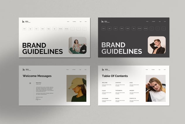 品牌提案指南视觉识别系统PPT模板 - 顶尖PPT