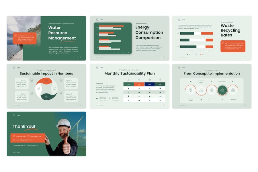 绿色可持续性能源发展PPT模板 - 顶尖PPT