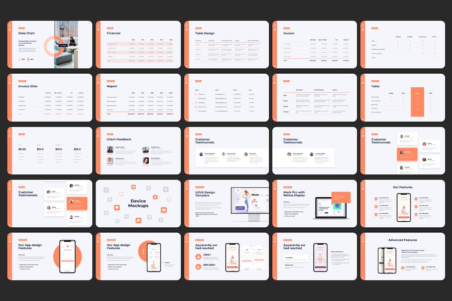 340页欧美数据图形商务通用PPT模板 - 顶尖PPT