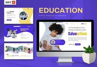 教育培训儿童学校介绍PPT模板 - 顶尖PPT