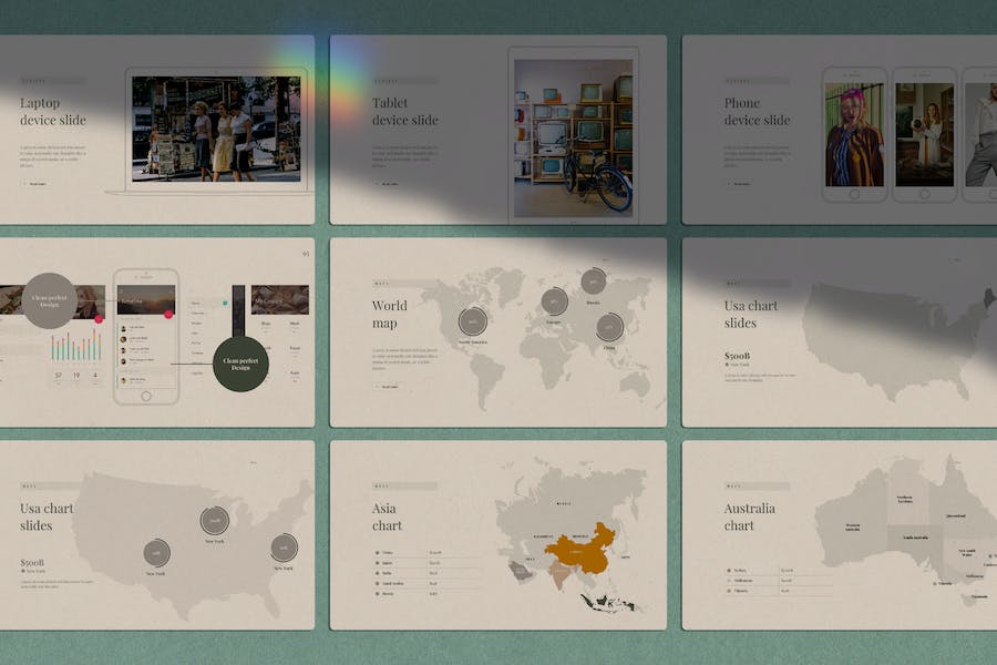 复古做旧国外潮流风格通用keynote模板 - 顶尖PPT