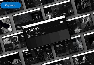 黑白风企业业务合作图片摄影展示多用途keynote模板 - 顶尖PPT