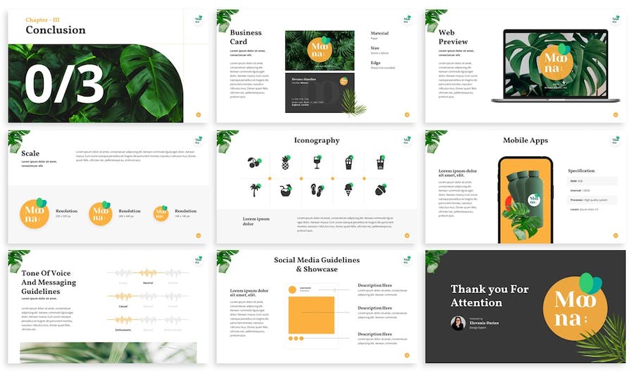 菠萝果汁品牌指南介绍宣传PPT模板 - 顶尖PPT