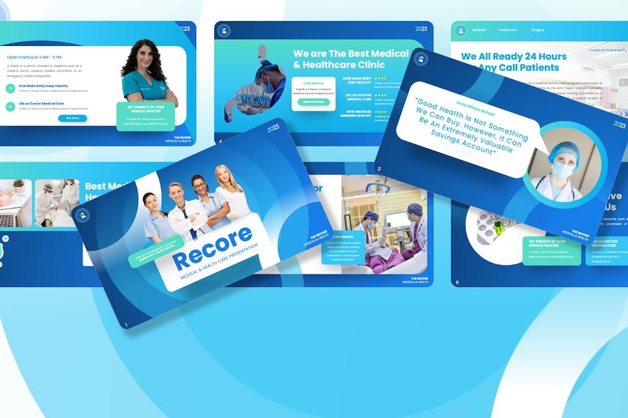 医疗健康行业方案PPT模板 - 顶尖PPT