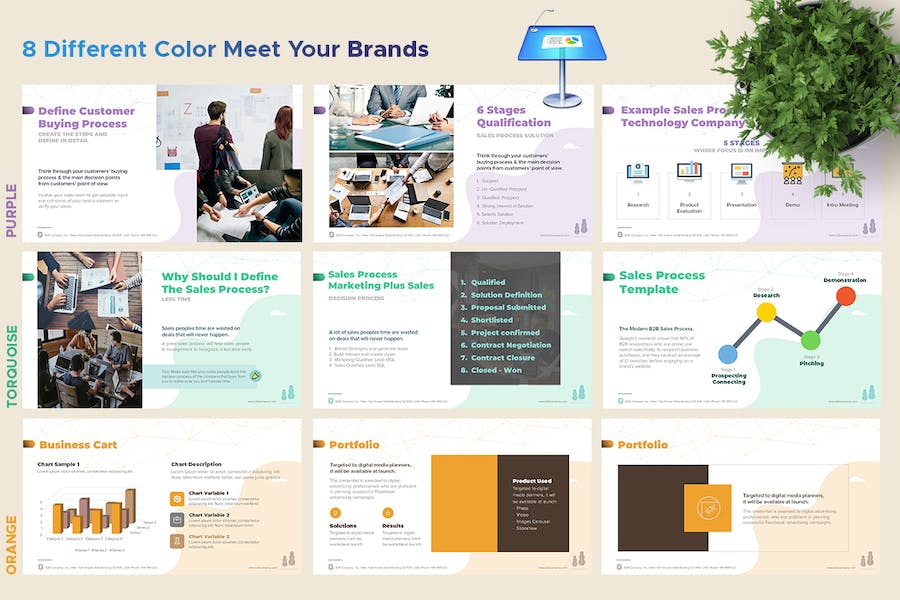 B2B企业营销与销售策略Keynote模板 - 顶尖PPT