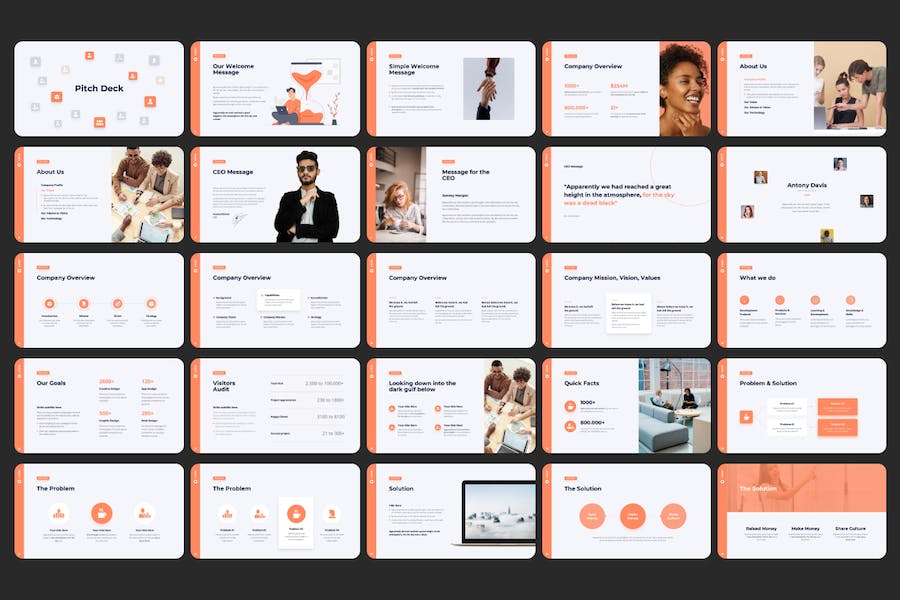 340页欧美数据图形商务通用PPT模板 - 顶尖PPT