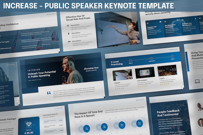 公共演讲者发布会keynote模板 - 顶尖PPT