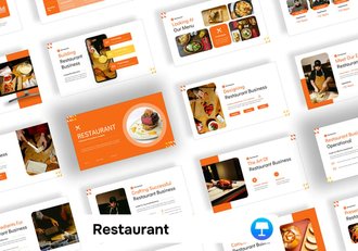餐厅App移动应用营销Keynote模板 - 顶尖PPT