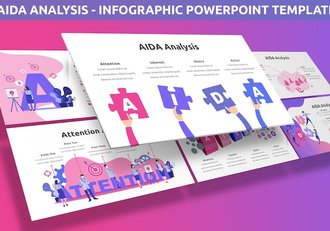 数据分析信息图表展示统计方案PPT模板 - 顶尖PPT