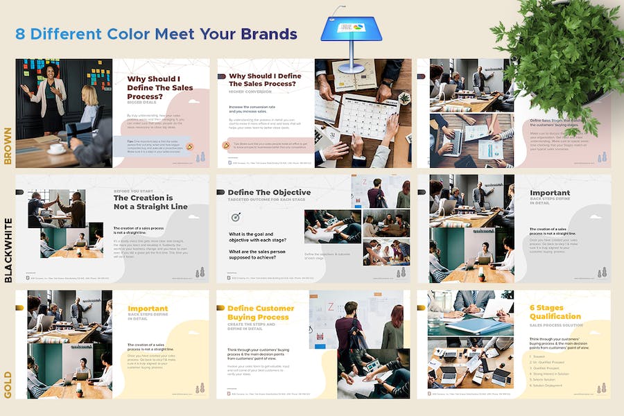 B2B企业营销与销售策略Keynote模板 - 顶尖PPT