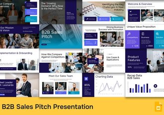 B2B销售推介PPT模板 - 顶尖PPT