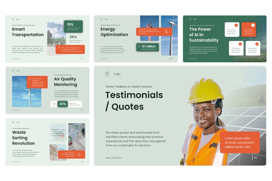 绿色可持续性能源发展PPT模板 - 顶尖PPT