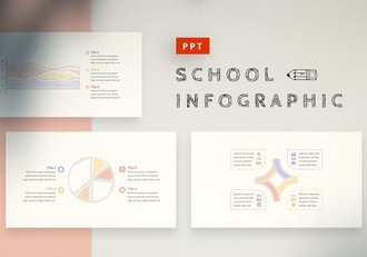学校-涂鸦-信息图表-幻灯片-模板 - 顶尖PPT