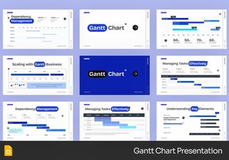 甘特图项目计划管理PPT模板 - 顶尖PPT