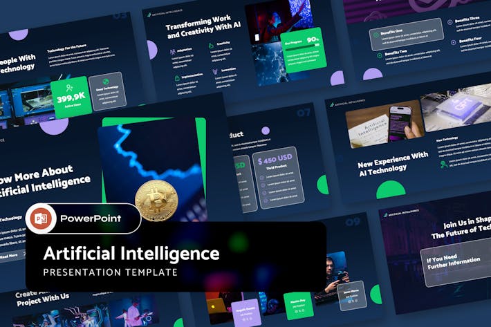 AI人工智能演示PPT模板 - 顶尖PPT