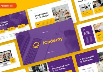 在线教育培训课程学习平台PPT模板 - 顶尖PPT