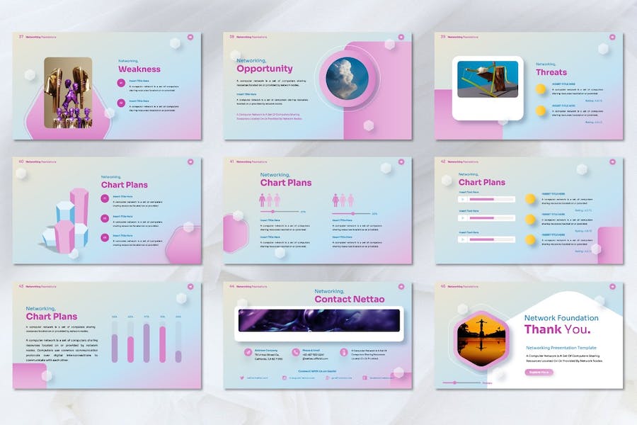 网络通信技术解决方案PPT模板 - 顶尖PPT