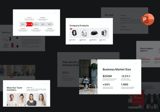 极简风格业务展示PPT模板 - 顶尖PPT