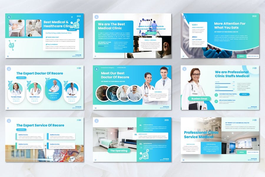 医疗健康行业方案PPT模板 - 顶尖PPT