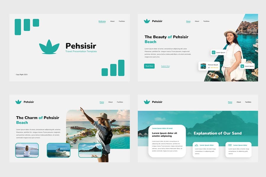 旅游旅行目的地推介PPT模板 - 顶尖PPT