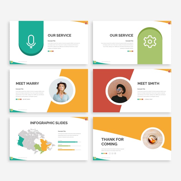 欧美风格商务商业团队介绍PPT模板 - 顶尖PPT