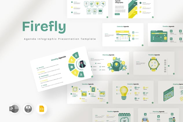 会议议程信息图表PPT模板 - 顶尖PPT
