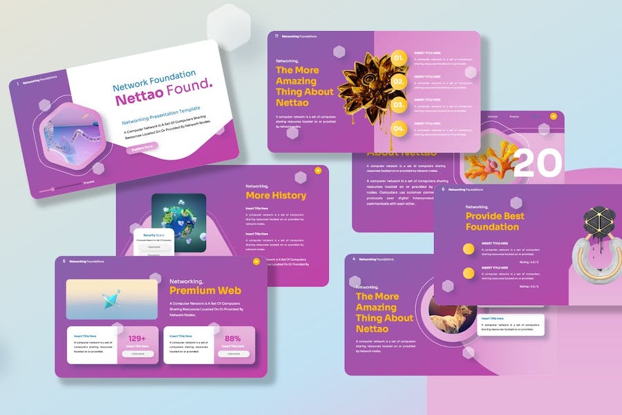 网络通信技术解决方案PPT模板 - 顶尖PPT