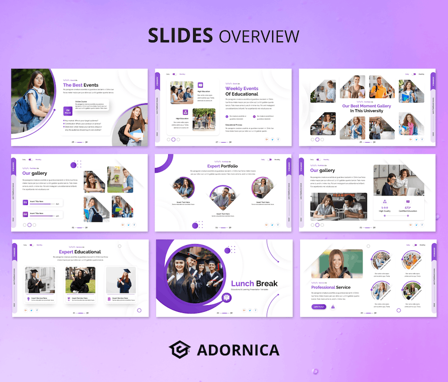 欧美大学教育机构介绍演示PPT模板 - 顶尖PPT