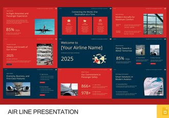 航空运输行业品牌宣传PPT模板 - 顶尖PPT