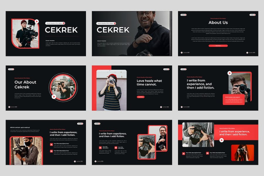 电影制作工作室项目运营展示PPT模板 - 顶尖PPT