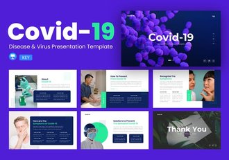 疾病与病毒介绍防控措施数据统计keynote模板 - 顶尖PPT