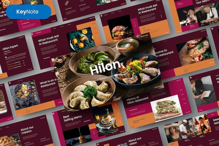 餐饮美食品安全keynote模板 - 顶尖PPT