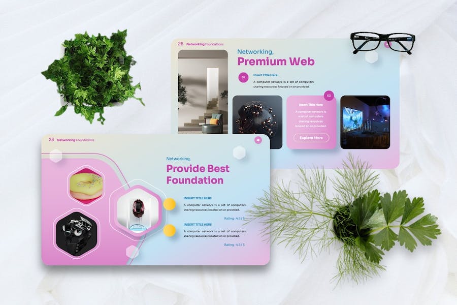 网络通信技术解决方案PPT模板 - 顶尖PPT